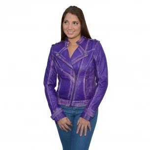 Women's Sheepskin Asymmetrical Moto Jacket w/ Studding Satin Jacket Silk Jacket Chiffon Jacket