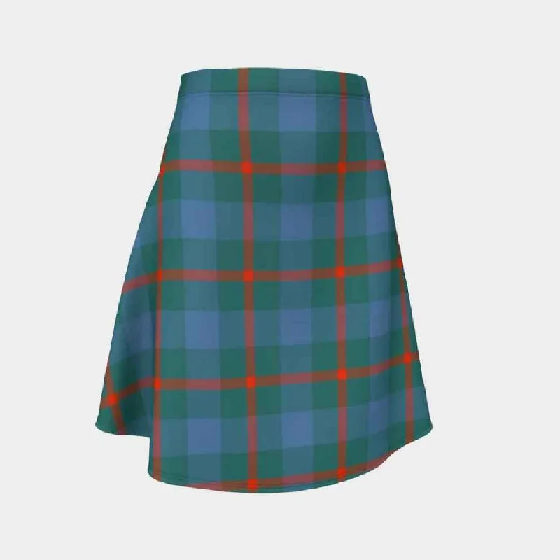 Agnew Ancient Tartan Flared Skirt corduroy skirt textured