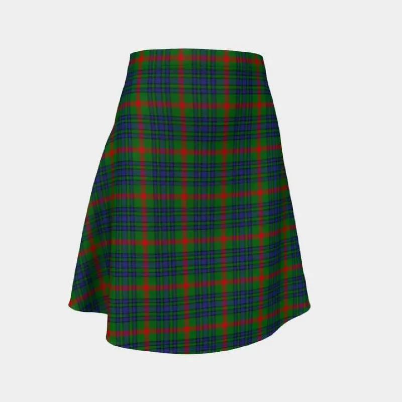 Aiton Tartan Flared Skirt denim skirt classic