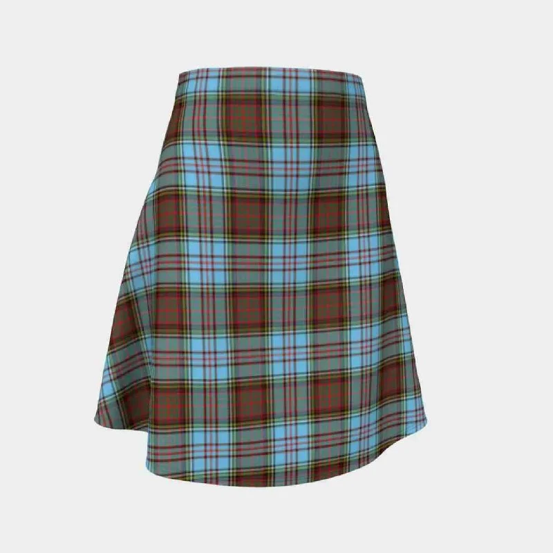 Anderson Ancient Tartan Flared Skirt velvet skirt plush