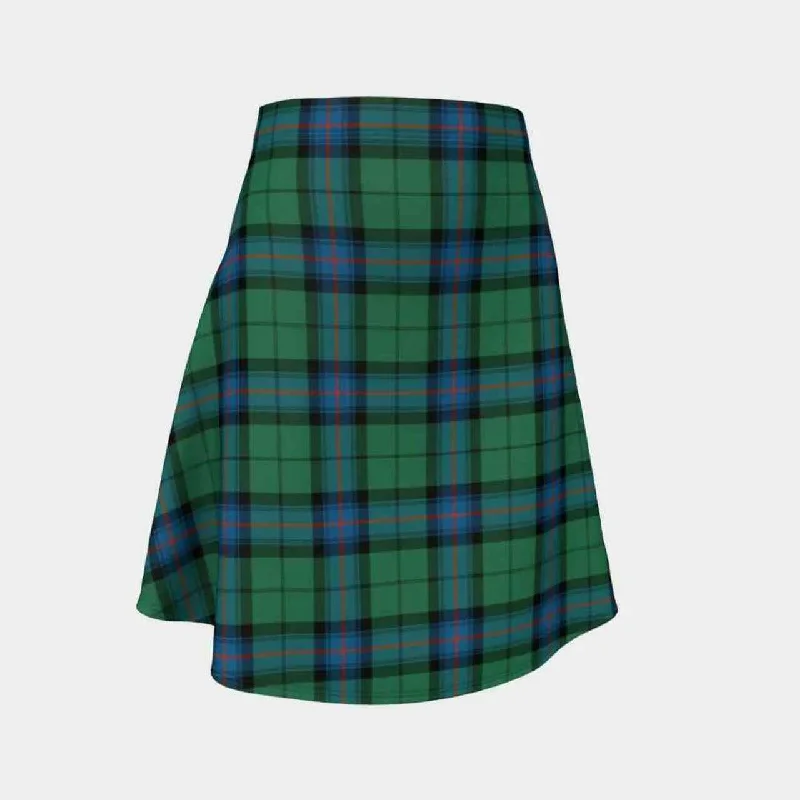 Armstrong Ancient Tartan Flared Skirt silk skirt smooth