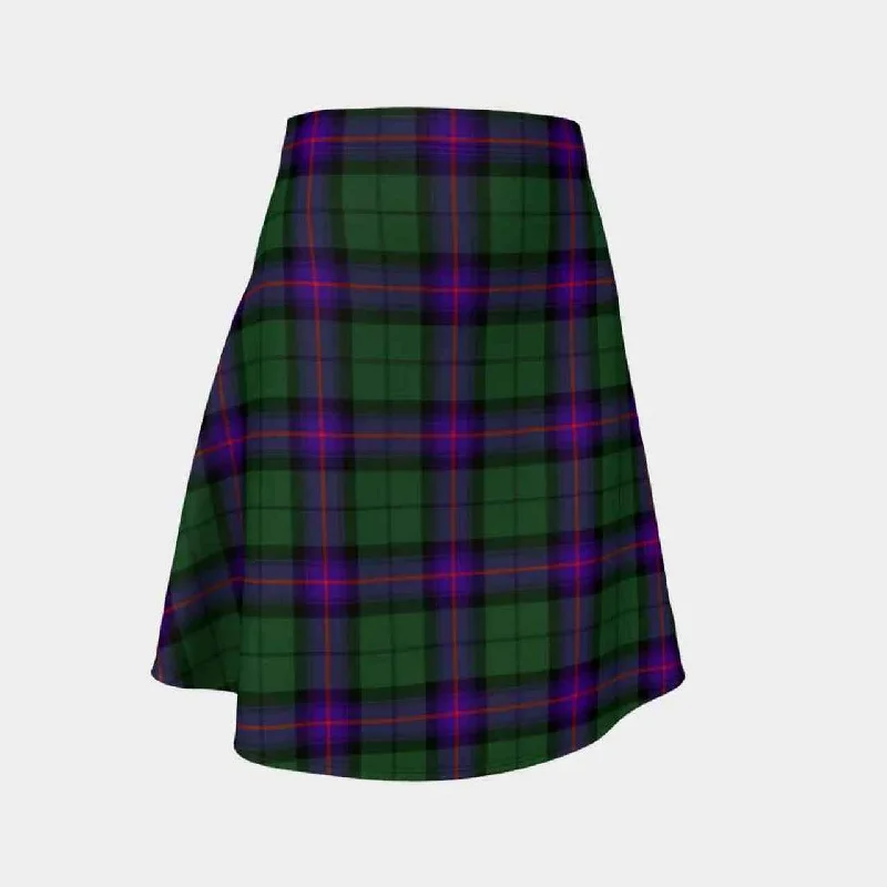 Armstrong Modern Tartan Flared Skirt spandex blend skirt