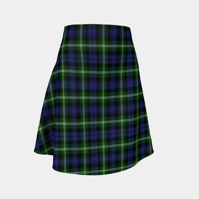 Baillie Modern Tartan Flared Skirt leather skirt refined