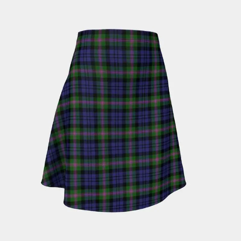 Baird Modern Tartan Flared Skirt velvet skirt luxurious