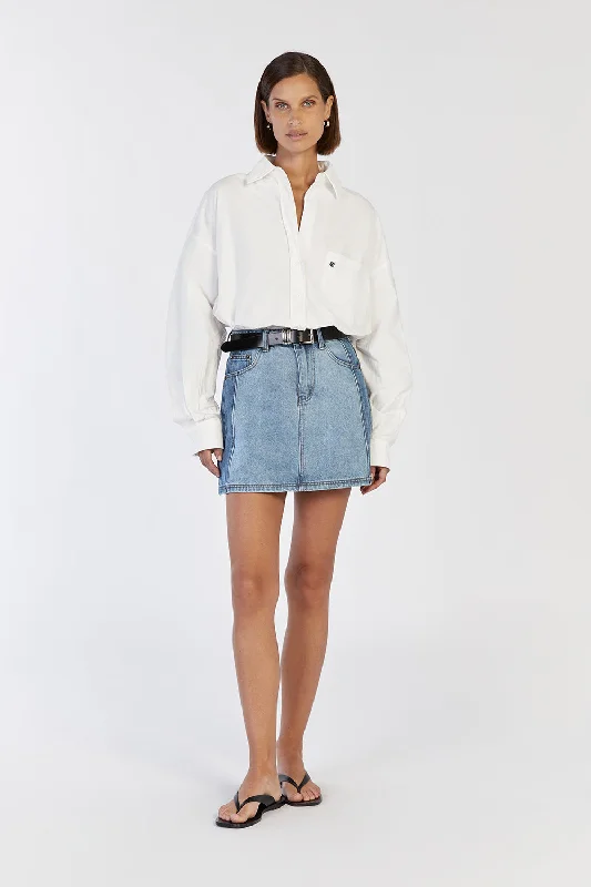 DALE 2 TONE DENIM SKIRT chiffon skirt floaty