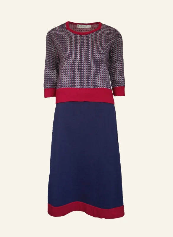 Otti 2-Piece - Navy Rocket Knitted Top and Skirt velvet skirt plush