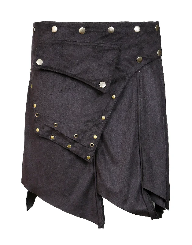 TATTOPANI-swede-mini-skirt-wrap-around-style-with-botton-closure-design mini skirt trendy